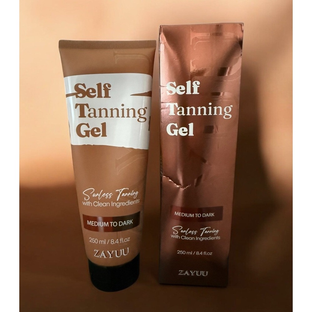Zayuu- NEW SEALED - Self Tanning Gel- 8.4 oz Medium To Dark - Sunless Tanning